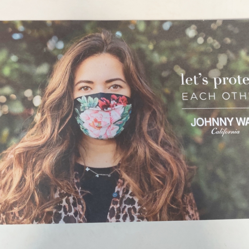 JOHNNY WAS Face Cover Sateen Cotton Filter Pocket - Picture 3 of 3